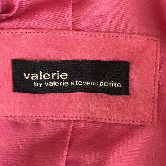 Valerie by Valerie stevens pink jacket 100%suede - Picture 9 of 14